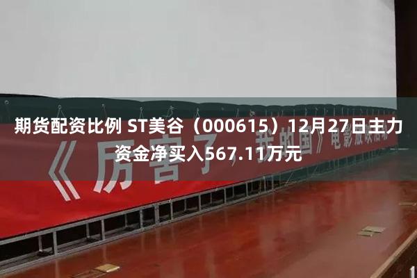 期货配资比例 ST美谷（000615）12月27日主力资金净买入567.11万元